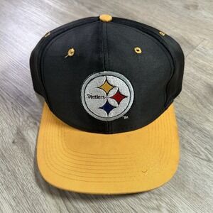 VTG Pittsburgh Steelers Snapback Hat NFL Football‎ Logo 7 Black Yellow Cap